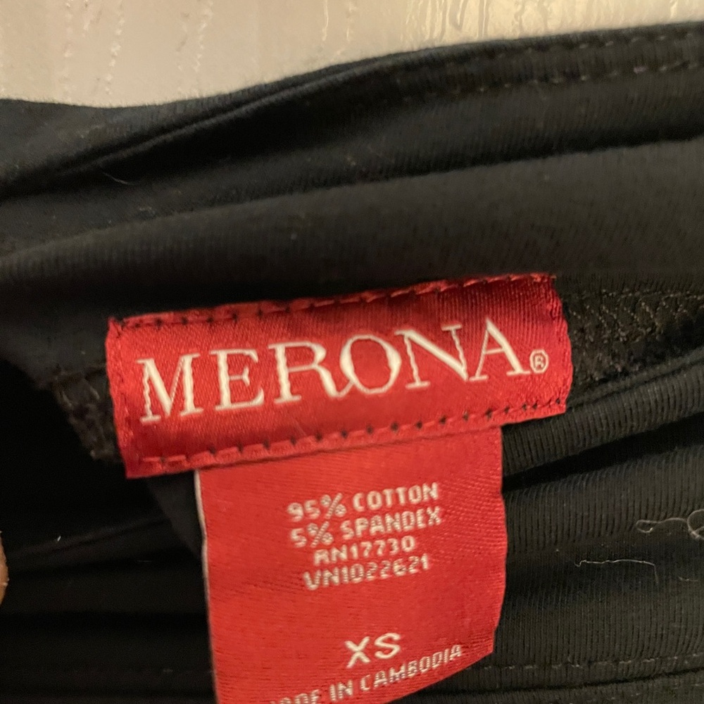 Merona Black Cotton-Blend Leggings